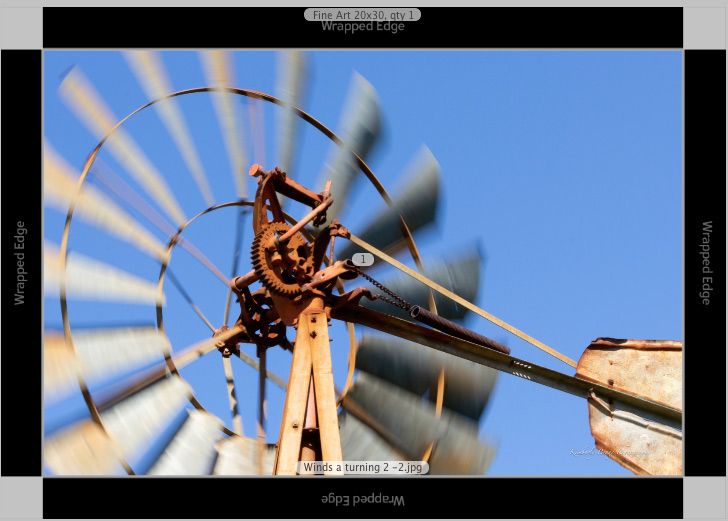 Winds a Turning art print showing black border